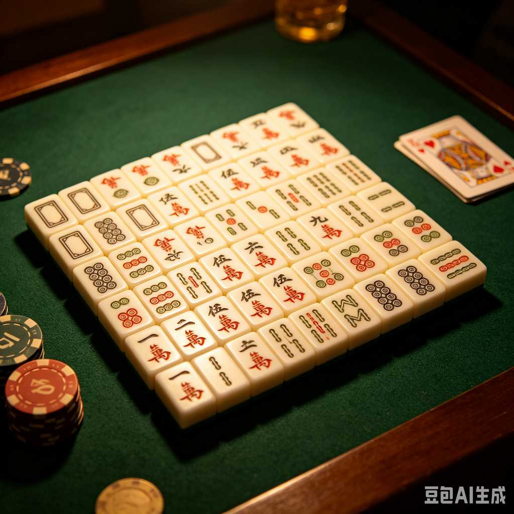 blue mahjong tiles
